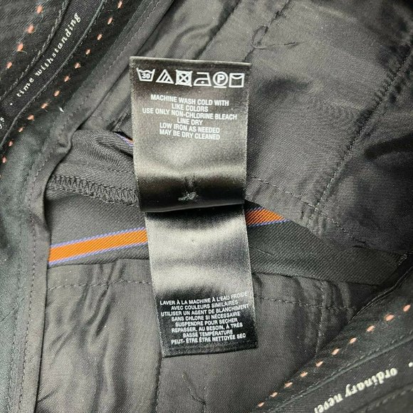 Anthropologie Essential Slim Striped Pant Cotton Blend Pocket Flat Front Women 4 - Picture 10 of 10